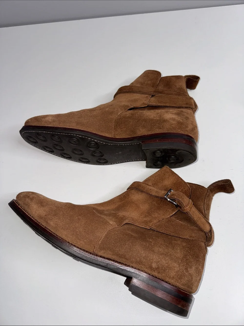 Meermin Mallorca Brown Suede Jodhpur Boots – Goodyear Welted – Men’s